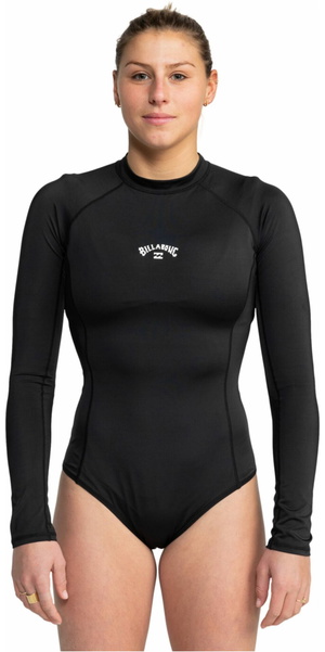 2026 Billabong Womens Tropic Bodysuit Long Sleeve Surf Suit EBJX100102 - Black Pebble